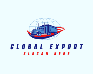 Global Logistics Truck logo design