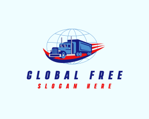 Global Logistics Truck logo design