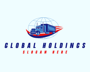 Global Logistics Truck logo design