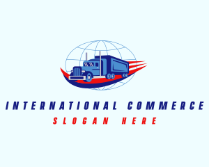 Global Logistics Truck logo design