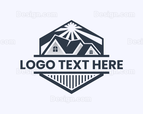 Real Estate Roof Repair Logo