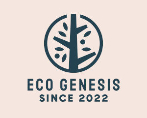 Eco Nature Tree  logo design