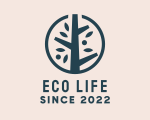 Eco Nature Tree  logo design