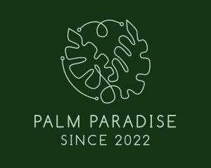 Natural Tropical Palm Leaf logo