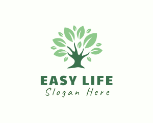 Eco Green Tree logo design