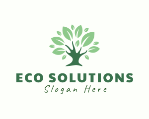 Eco Green Tree logo design