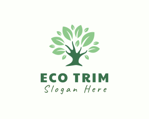 Eco Green Tree logo design