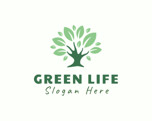 Eco Green Tree logo design