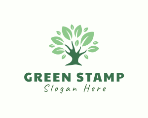 Eco Green Tree logo design