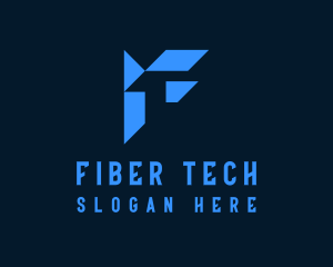 Modern Tech Letter F logo design