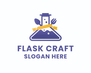 Chemist Flask Eatery logo design