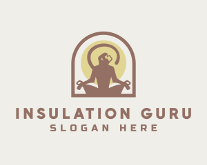 Meditating Monkey Yoga logo design