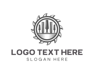 Woodworking Tools Lumberjack Logo