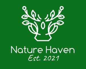 Nature Plant Antlers  logo design