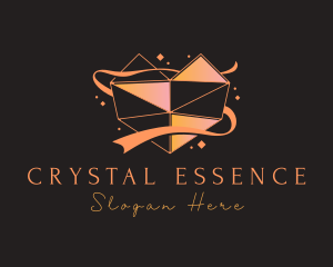 Crystal Heart Jewel logo design