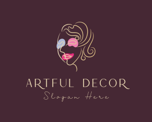 Cosmetics Makeup Face logo design