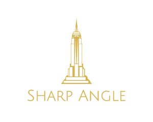 Gold Sharp Tower logo design