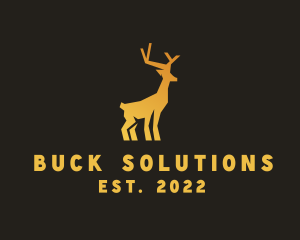 Deluxe Gold Stag  logo design