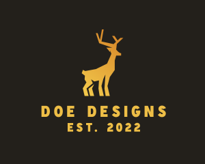 Deluxe Gold Stag  logo design