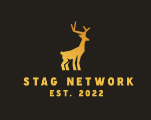 Deluxe Gold Stag  logo design