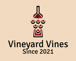 Wine Grapes Bottle logo