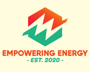 Energy Power Hexagon logo design