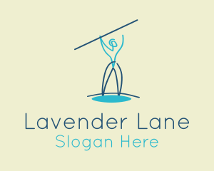 Javelin Thrower Athlete Logo