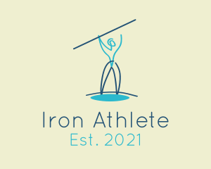 Javelin Thrower Athlete logo design