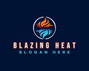 Industrial Heating Cooling logo design