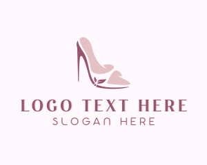 Elegant Peep Toe High Heels  logo design