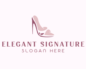 Elegant Peep Toe High Heels  logo design