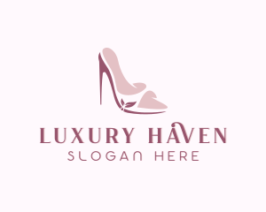 Elegant Peep Toe High Heels  logo design