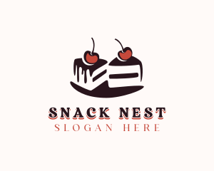 Chocolate Cake Dessert logo design