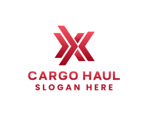 Logistics Arrow Letter X logo