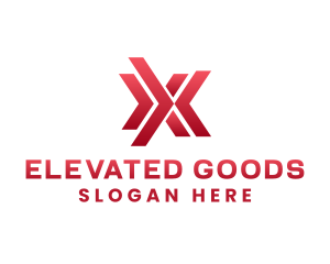 Logistics Arrow Letter X logo design