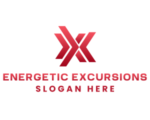 Logistics Arrow Letter X logo design