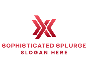 Logistics Arrow Letter X logo design