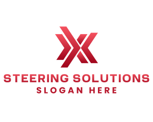 Logistics Arrow Letter X logo design