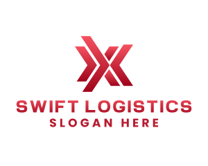 Logistics Arrow Letter X logo