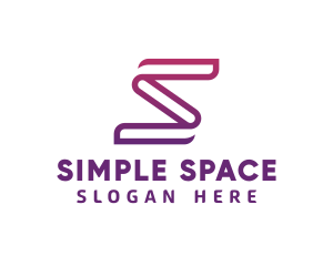 Simple Outline Stroke Letter S logo design
