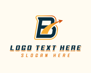 Logistics Delivery Courier Letter B logo