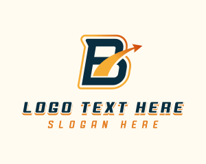 Logistics Delivery Courier Letter B Logo