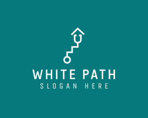 White Stethoscope Stairs  logo