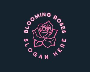 Elegant Rose Floral logo design