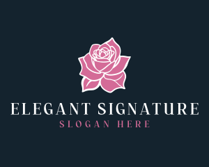 Elegant Rose Floral logo design