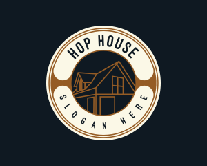 House Roof Badge logo design