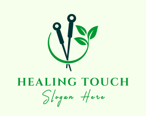 Nature Acupuncture Needle logo design