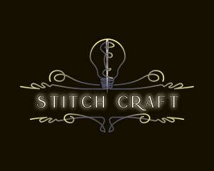 Needle Sewing Bulb logo design