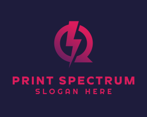 Gradient Bolt Letter Q logo design