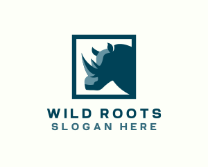 Wild Rhinoceros Safari logo design